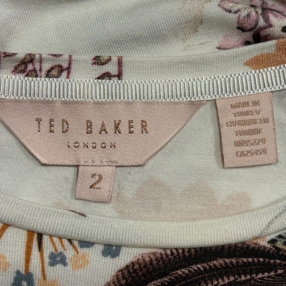 Ted Baker Jerikko Decadence Print Fitted Top Size 2 - Picture 5 of 10